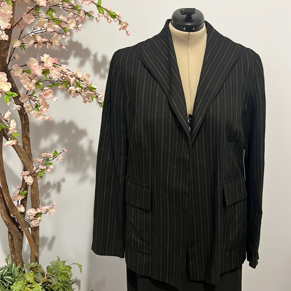 Black pin striped blazer